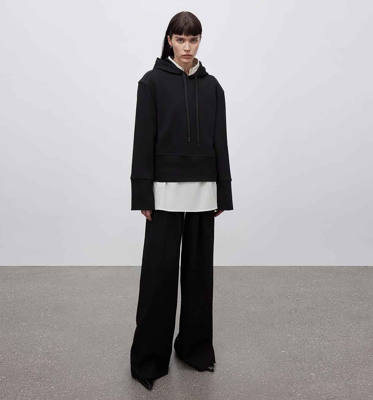 Hooded Sweatshirt for Women, Set, Casual Sweatpants With Straight-Leg