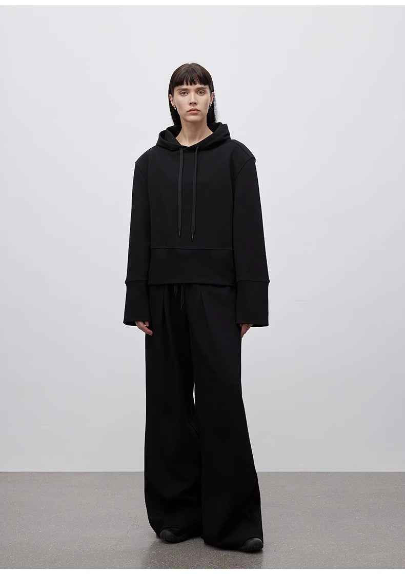Hooded Sweatshirt for Women, Set, Casual Sweatpants With Straight-Leg