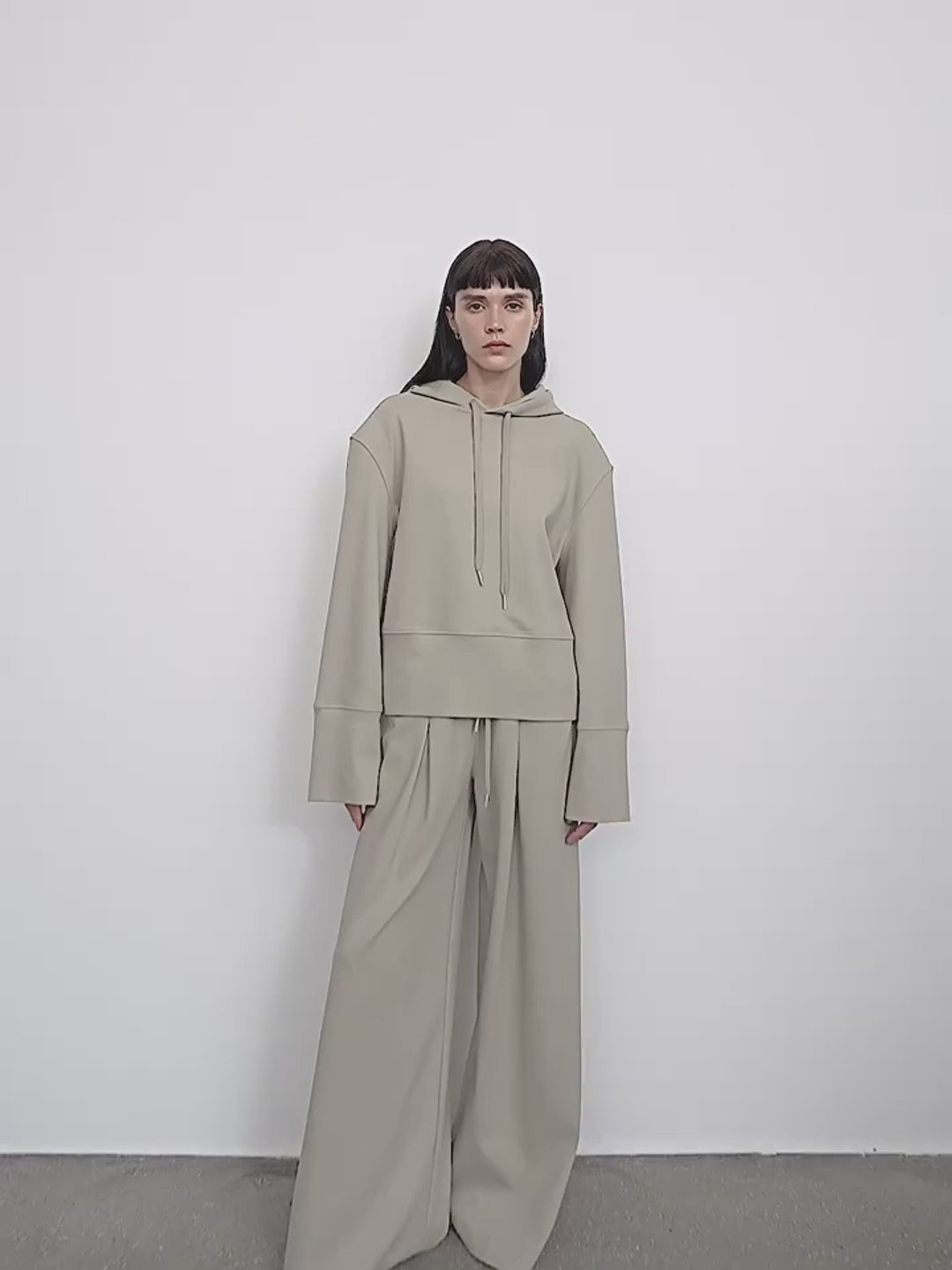 Hooded Sweatshirt for Women, Set, Casual Sweatpants With Straight-Leg