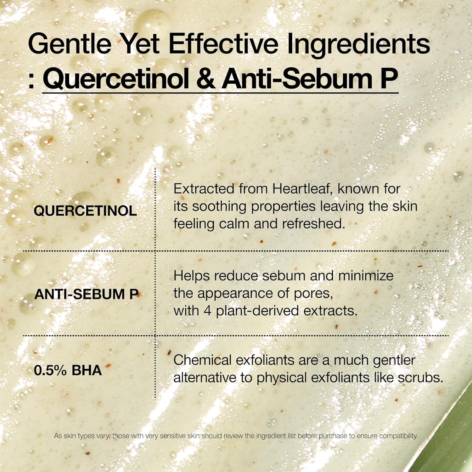 Heartleaf Quercetinol Pore Deep Cleansing Foam, Face Wash for Pore Refining Cleanser, Hydrating Daily Facial Cleanser for Double Cleansing, Gentle Foaming with BHA, Korean Skincare, 5.07 Fl.Oz.